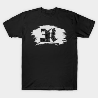 Gothic letter K– Alphabet typography T-Shirt